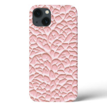 Glossy Pink iPhone Case with Textured Relief