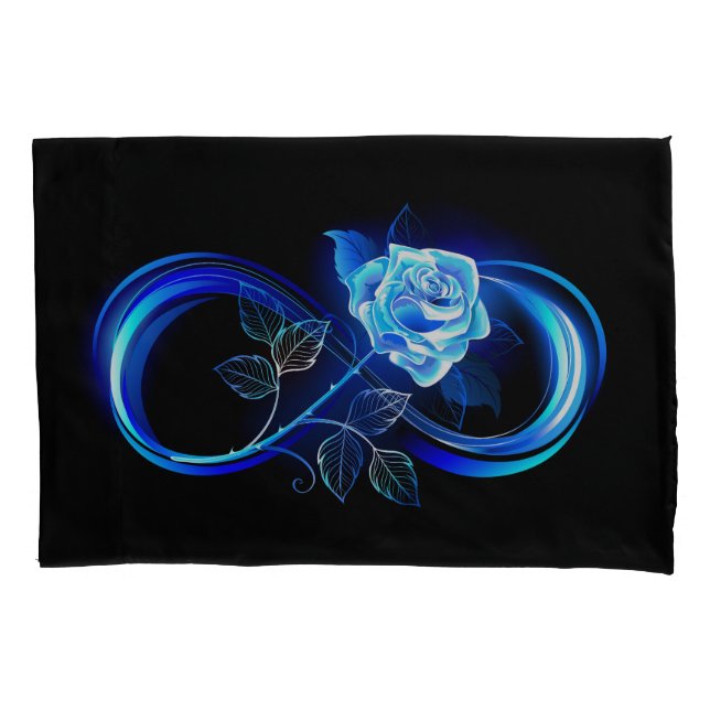 Glowing infinity with blue rose (Frente-Esquerda)