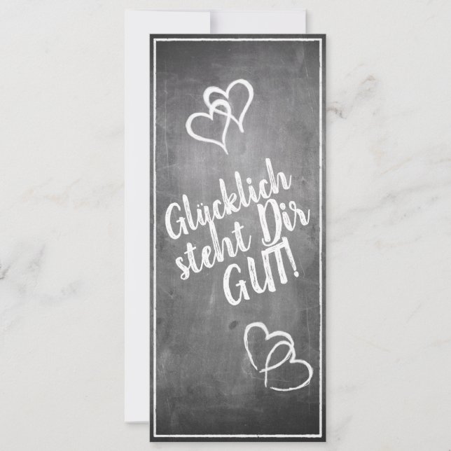 Glücklich, Dir, instinto! - im Kreidetafelstil (Frente)