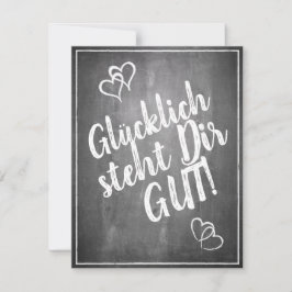Glücklich, Dir, instinto! - im Kreidetafelstil