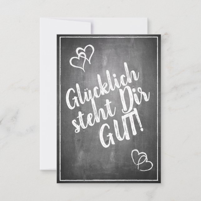 Glücklich, Dir, instinto! - im Kreidetafelstil (Frente)