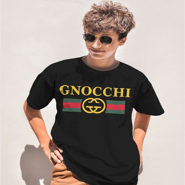 Gnocchi comida engraçada Designer Logotipo Camisa  (Gnocchi ,oversize vintage, Sweatshirt,Gnocchi Vintage Parody T Shirt,Gnocchi Designer, Gang eat pas
)