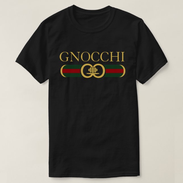 gnocchi significa comida engraçada camiseta camise (Frente do Design)