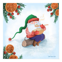 Gnome Jultomten Sueco | Art Impressão
