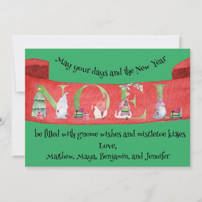 Gnome para o cartão de Natal (Frente)