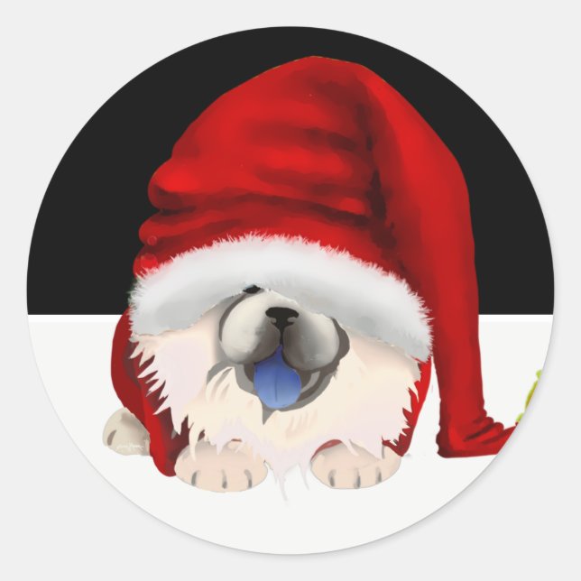 GNOME para o Chowlidays - adesivos de chow creme (Frente)