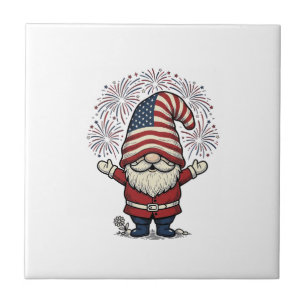 Gnome Patriótico Fogos de Artifício Design Vetoria