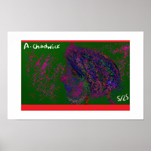 Gnome Quilted Pattern Poster (Frente)