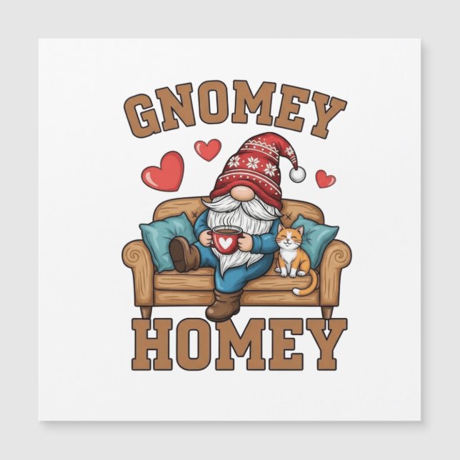 Gnomey homey gnome em casa design (Frente)