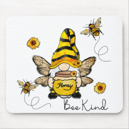 Gnomo Bee Kind Sunflower Mousepad