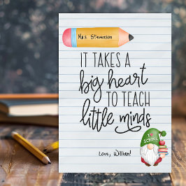 Gnomo de Agradecimento aos Professores com Livros