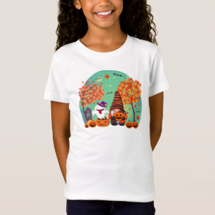 Gnomo de Halloween e camiseta da garota fantasma