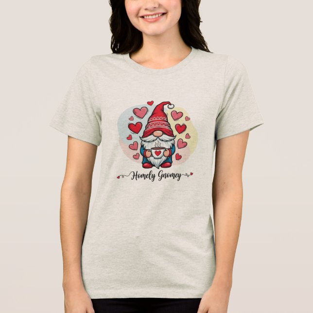 Gnomo de Natal em casa T-Shirt (Frente)
