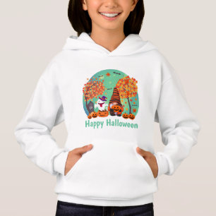 Gnomo e fantasma bonitos do Halloween com SMS Girl