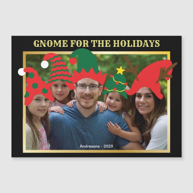 Gnomo Natal para a Foto da Família Férias (Frente)