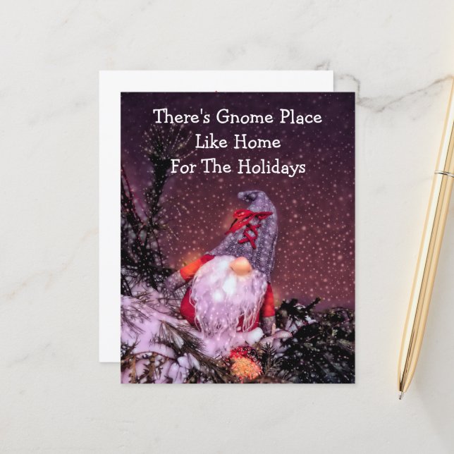 Gnomo Orçamento Natal Nova Casa Para Férias (Frente/Verso In Situ)