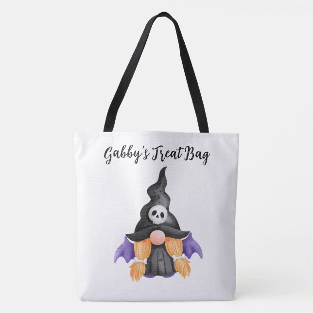 Gnomo Personalizado ou Trate Tote Bag (Frente)