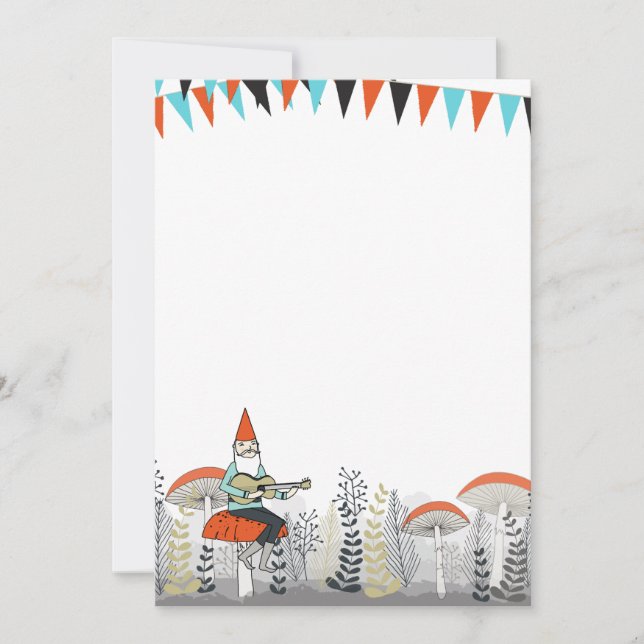 Gnomo que joga o convite da guitarra (Frente)