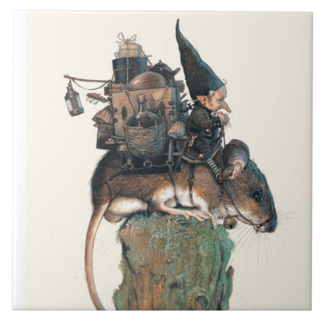 GNOMO QUE MONTA UM AZULEJO DO RATO (Frente)