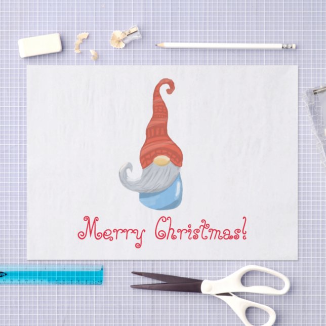 Gnomo Reproduzido Enfrenta Papel Tecido Engraçado  (Arte )