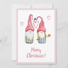 Gnomo Rosa Bonito no Amor Feliz Natal