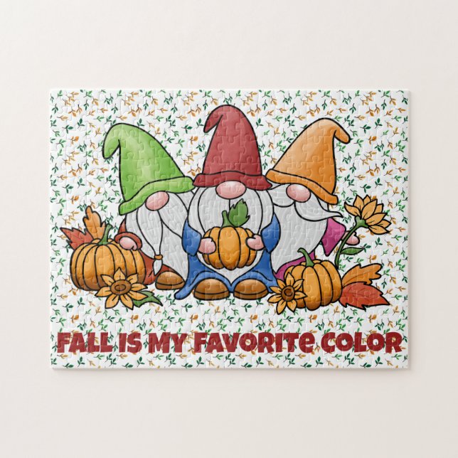Gnomos Caindo Quebra-cabeça de Cor Favorita (Horizontal)