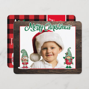 Gnomos de Natal (adicionar sua foto) — cartão de f