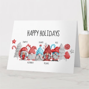 Gnomos de Natal Dobraram o Cartão