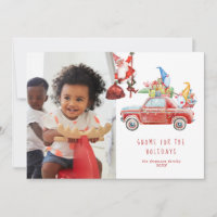 Gnomos e Papais noeis | Cartão com fotos de férias