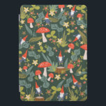 Gnomos florestais<br><div class="desc">Uma ilustração personalizada do verde branco e da floresta vermelha, desenhada por Shelby Allison, com um pequeno caráter genético, cogumelos, flores e folhagem.</div>