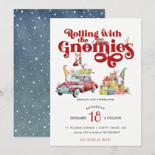 Gnomos Fofos Convite para Festa de Natal