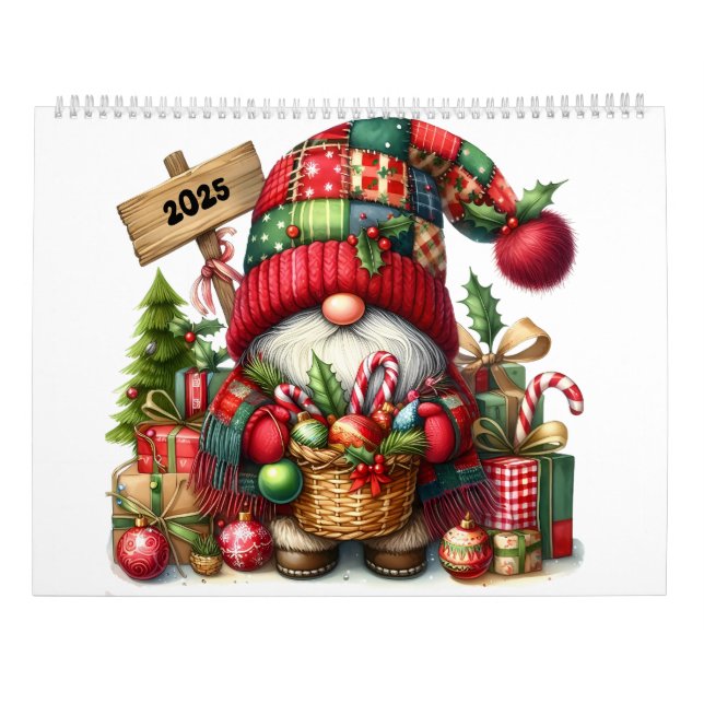 Gnomos no Calendário do Chapéu 2025 (Verso)