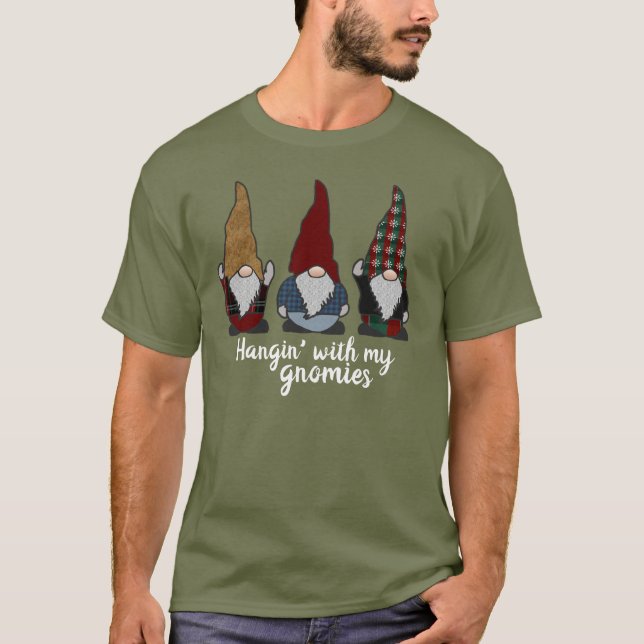 Gnomos se enforcam com minha camiseta de férias do (Frente)