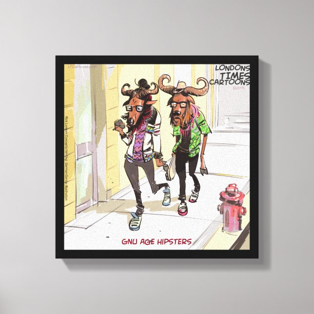 Gnu Age Hipsteres Funny Rick London Canvas Print (Frente)