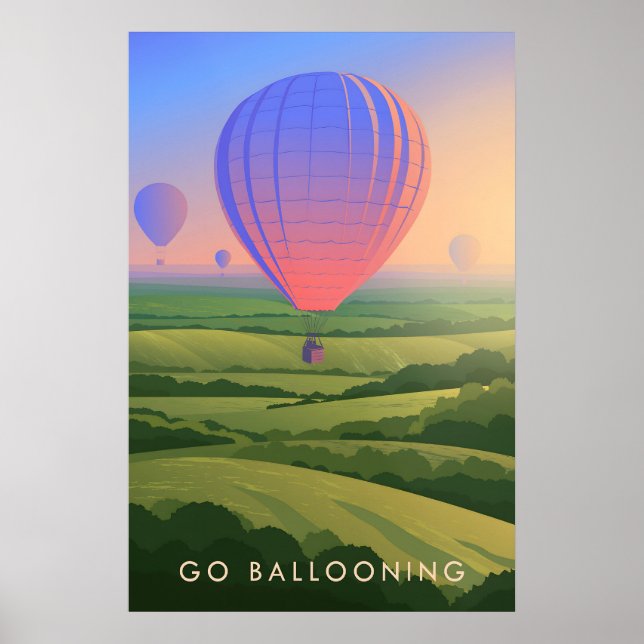 Go Ballooning Travel Poster (Frente)