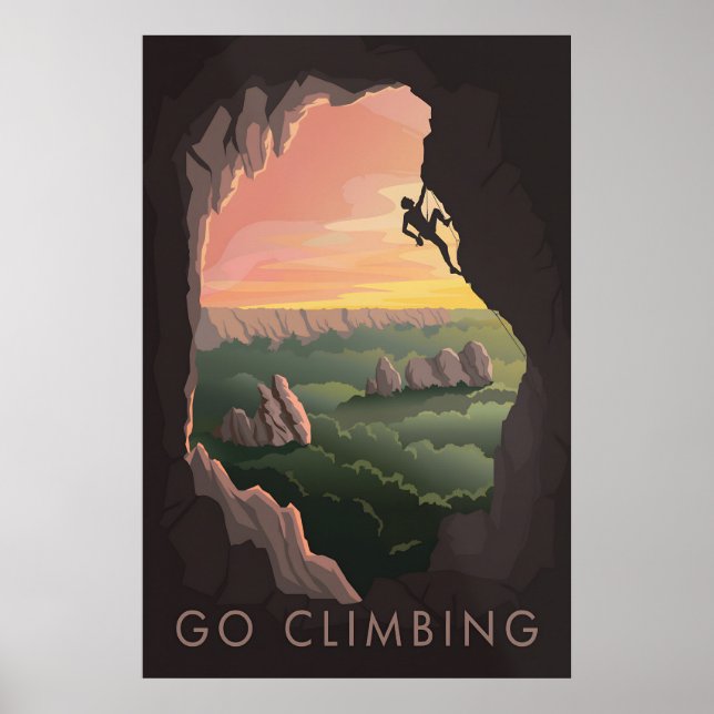Go Climbing Travel Poster (Frente)
