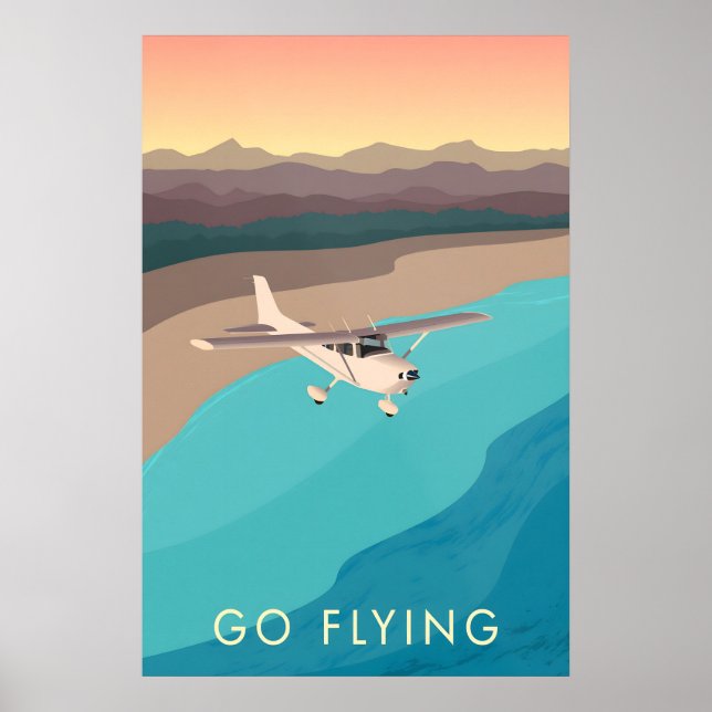 Go Flying Travel Poster (Frente)