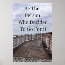 "Go For It", Inspirational Wall Art Poster