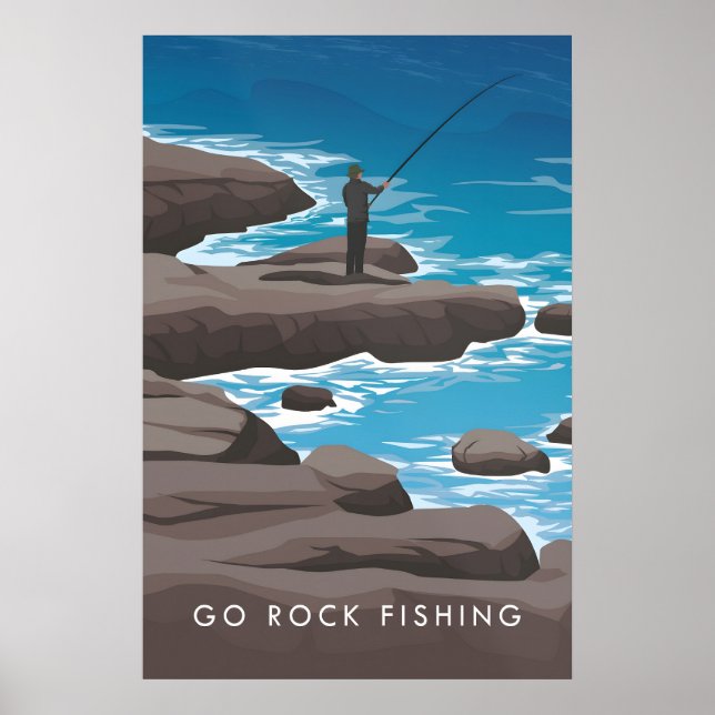 Go Rock Fishing Travel Poster (Frente)
