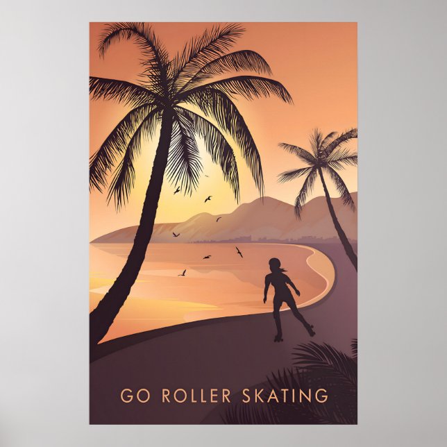 Go Roller Skating Travel Poster (Frente)