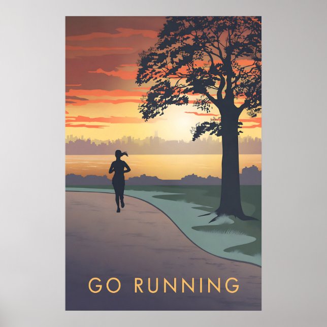 Go Running Travel Poster (Frente)