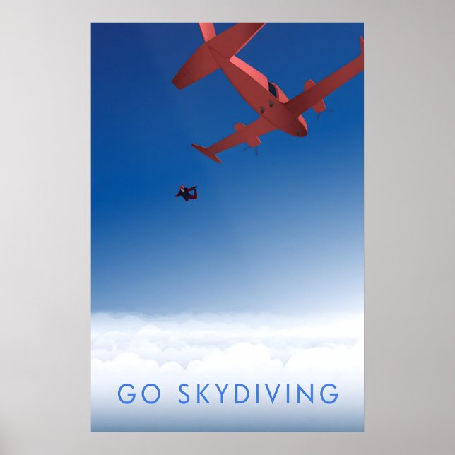 Go Skydiving Travel Poster (Frente)