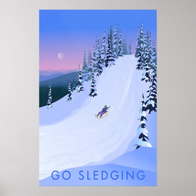Go Sledging Travel Poster (Frente)