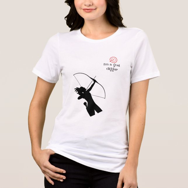 Goal Digger T-Shirt – Motivational Daisy Graphic  (Frente)