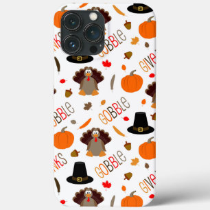 Gobble de Padrão de Ação de Graças Bonito dá Obrig