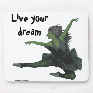 Goblin Girl Ballerina Dancer Fantasy Art Mouse Pad