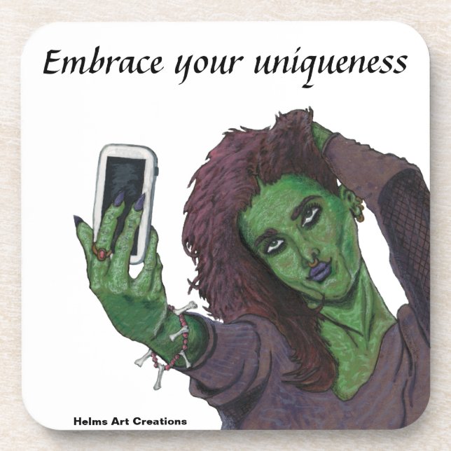 Goblin Girl Cell Phone Selfie Plastic Porta copos  (Frente)