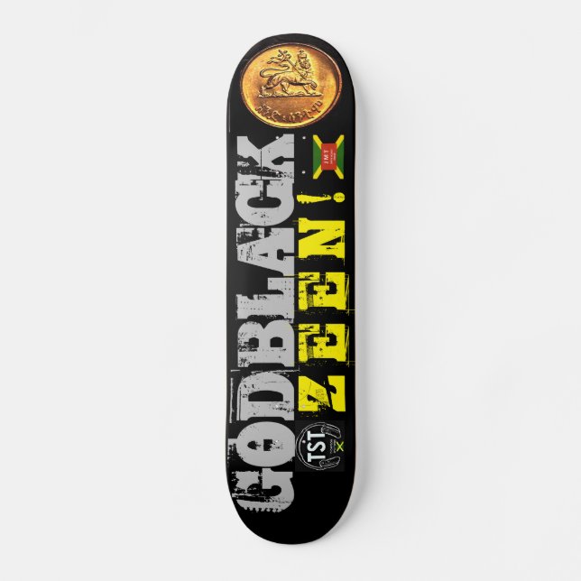 GOD BLACK ZEEN Skateboard (Frente)
