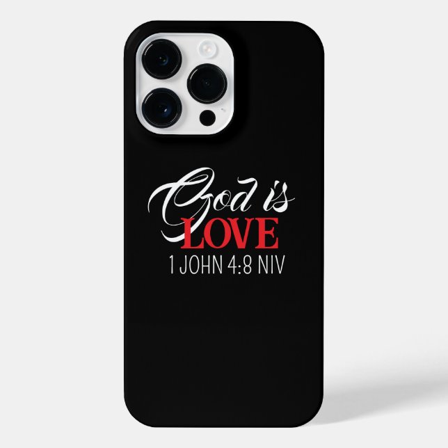 God is Love Black and Red Bible Verse Faith (Verso)