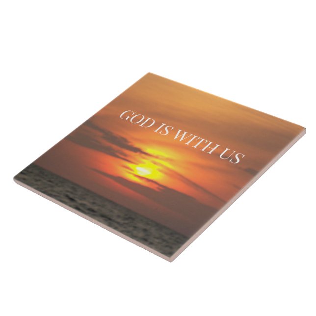 “God Is With Us – Warm Glow Christian Sunrise (Lateral)
